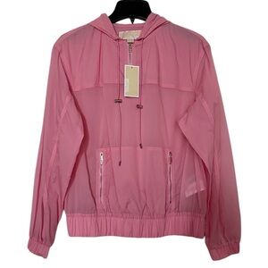 Michael Kors Size S Lightweight Jacket Windbreaker Pullover Pink NWT
